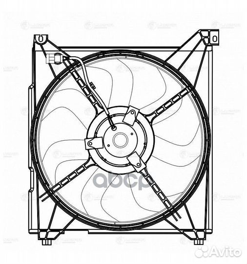 Вентилятор радиатора hyundai santa FE (00) (с