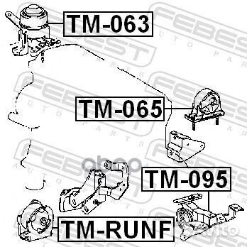 Подушка двигателя задняя (toyota RAV4 ACA2# 200