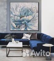 Объемная картина маслом на холсте пион