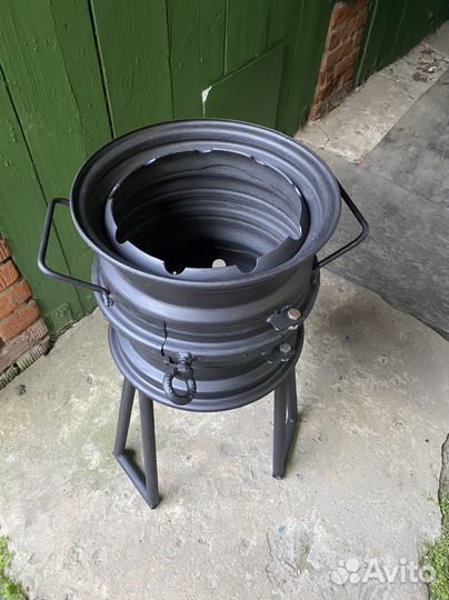 Печка под казан из дисков