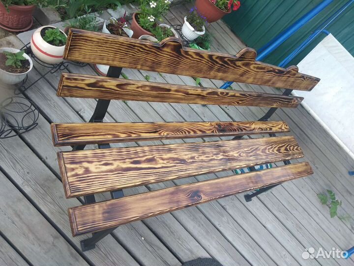 Садовые качели из дерева новые