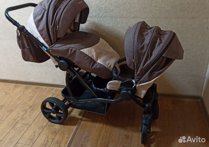 Коляска 3 в 1 для двойни AroTeam Twinat Duo