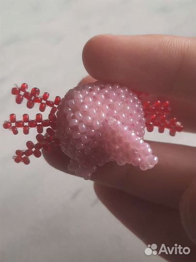 Аксолотль из бисера амигуруми