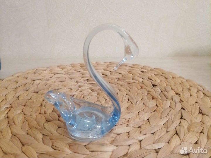 Статуэтка лебедь хрустальная