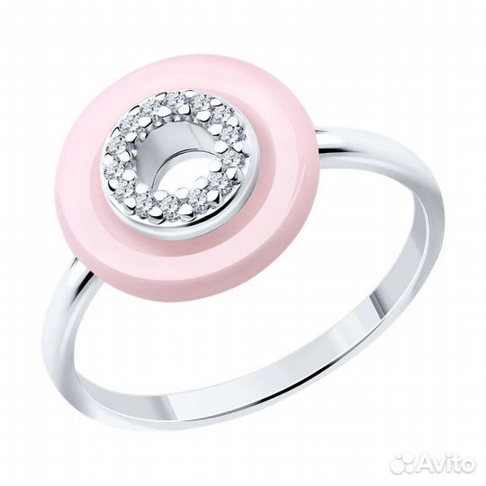 Серебряное Кольцо керамика