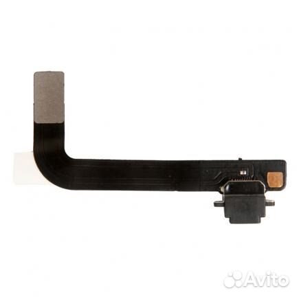 Разъемом под наушники для iPad 4 на шлейфе черный