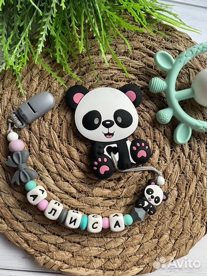 Грызунок, именной держатель для соски