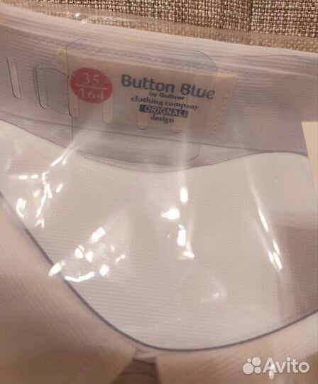 Рубашка белая новая Button bluе р. 164