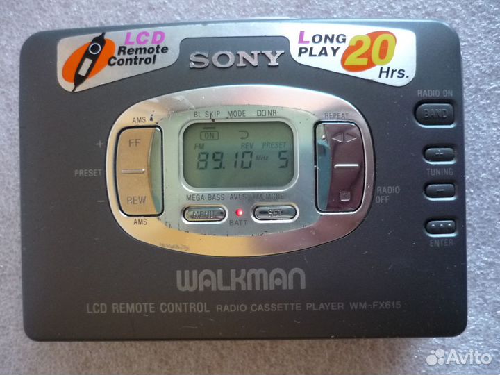 Кассетный Плеер Sony Walkman WM-FX615 Винтаж из 90