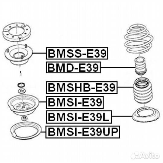 Опора амортизатора переднего без edc bmw e39/e46/x