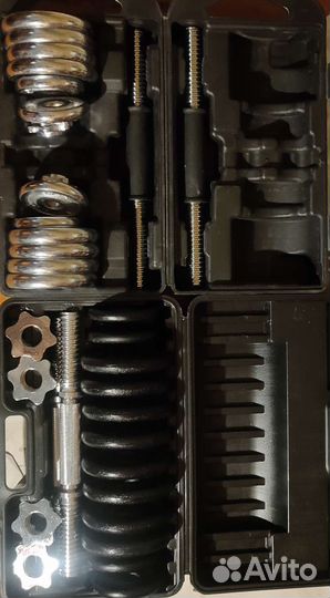 Набор новых разборных гантелей 15 кг в Кейсе