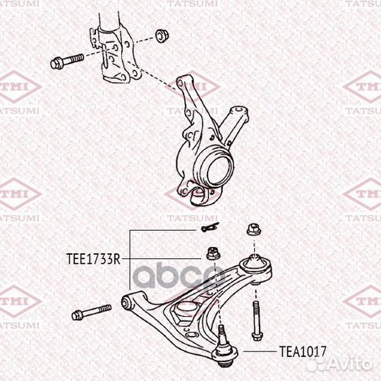 Опора шаровая нижняя L/R toyota Yaris/Verso 99
