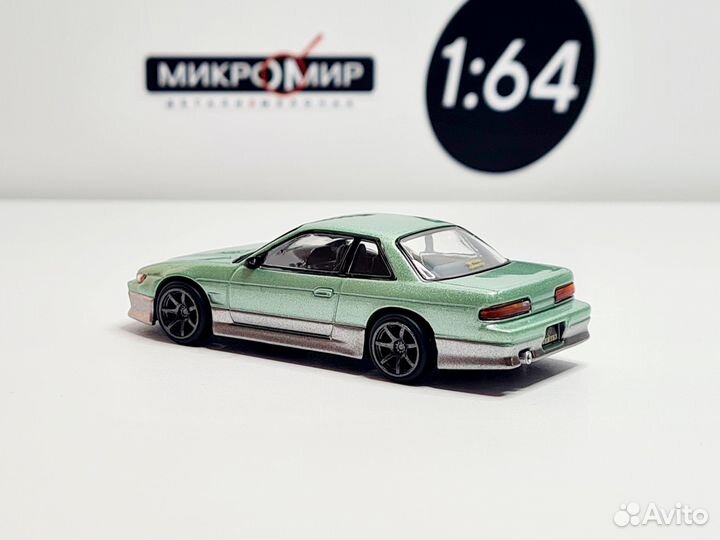 Модель Tarmac 1/64 Nissan Silvia S13 Зеленый/серый