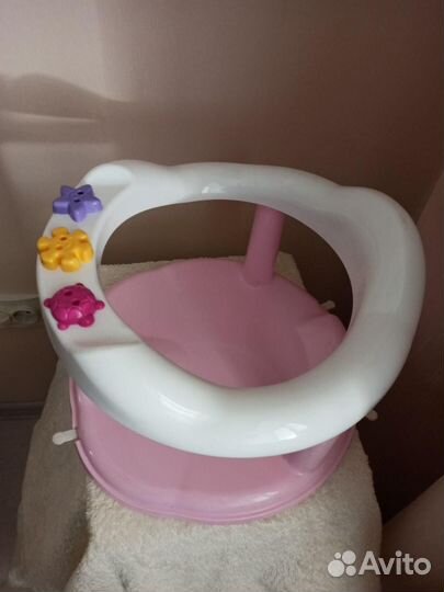 Сиденье для купания детское розовое