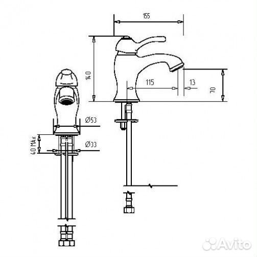 Смеситель для раковины Migliore Lem 25869 бронза