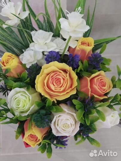 Мыло ручной работы цветы