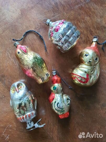 Елочные игрушки СССР. Стекло
