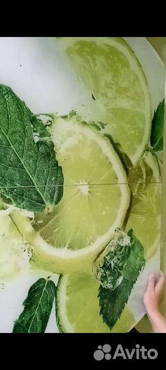 Стол стеклянный с рисунком раскладной