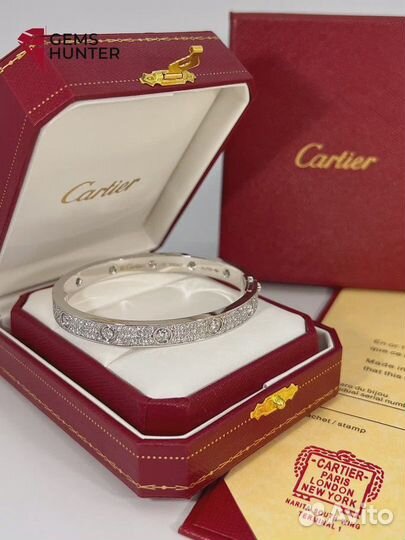 Браслет Cartier love с бриллиантами