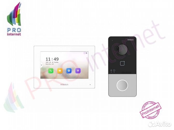 Комплект IP-видеодомофона DS-D100ikwf