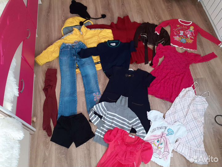 Одежда пакетом для девочки 5-7 лет