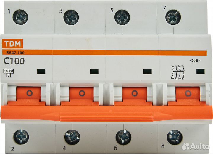 Автоматический выключатель Tdm Electric ва47-100 4