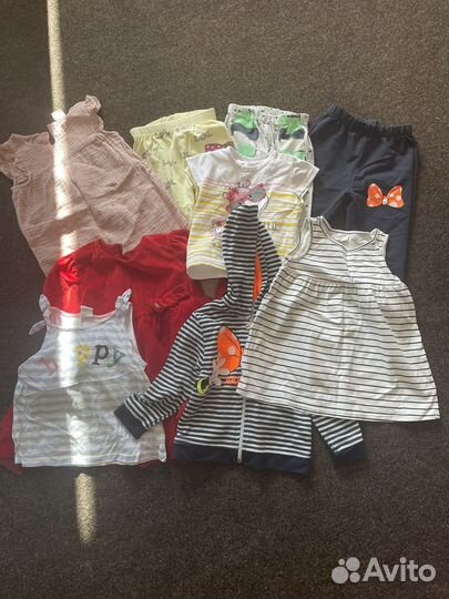 Пакет вещей для девочки 68-86 H&M
