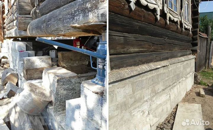 Подьем домов замена венцов