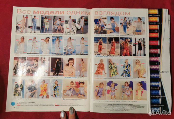 Журнал бурда моден burda 2002/6