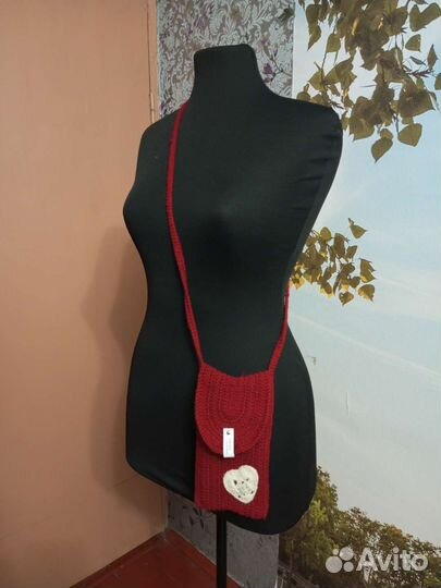 Сумка женская вязаная, crossbody