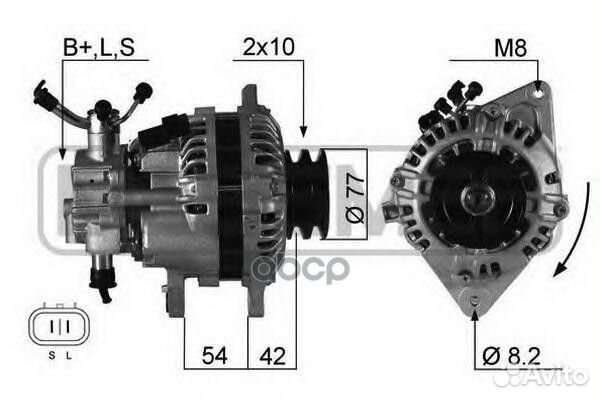 Генератор hyundai galloper/terracan 210332 Era