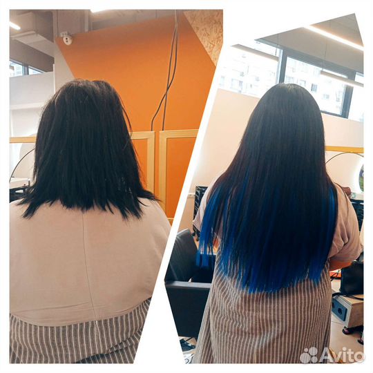 Коррекция нарощенных волос