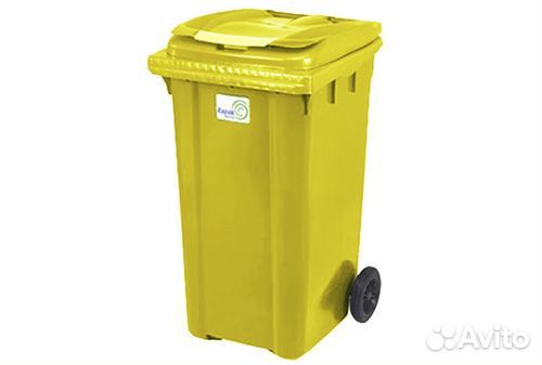Контейнер для мусора 240 л желтый