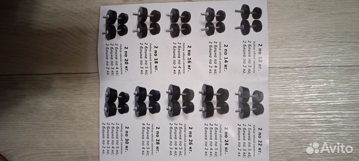 Гантели разборные