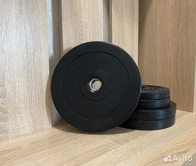 Диск, блин обрезиненный 10 кг