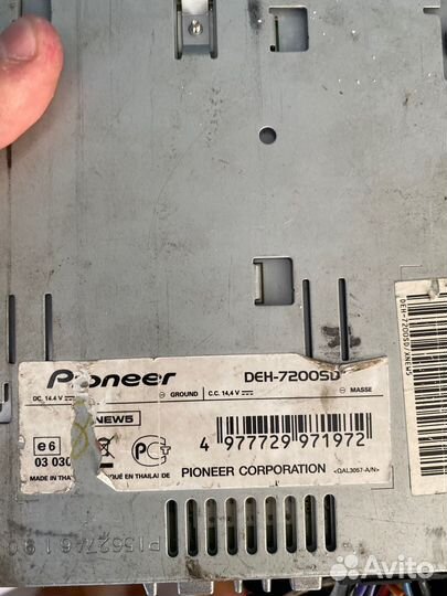 Магнитола pioneer Deh-7200sd