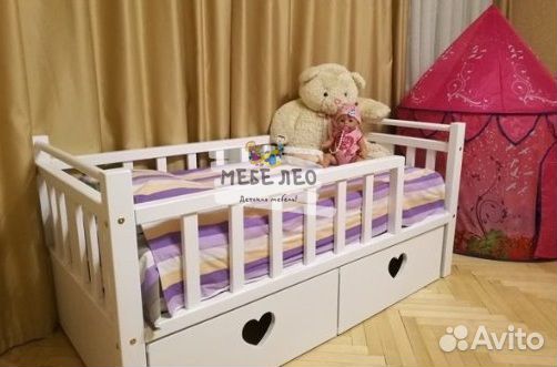 Детская кровать с ящиками