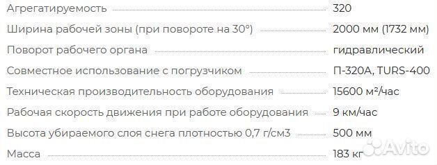 Отвал коммунальный гидроповоротный мко-4гп (2 м)