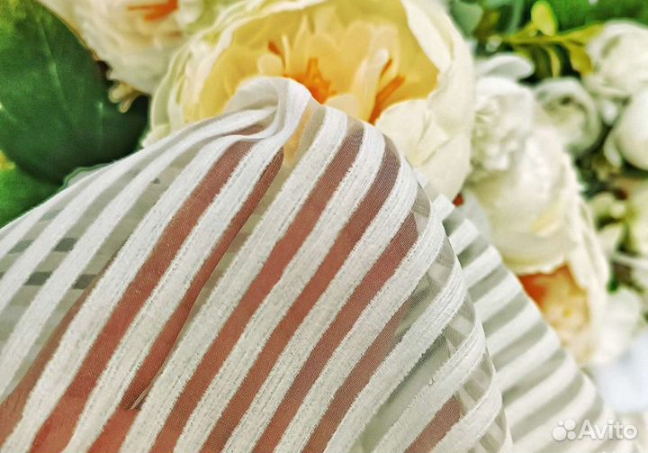 Тюль штора ламбрекен в полоску