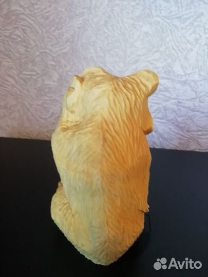 Фигурка медведя из дерева, ручная авторская работа