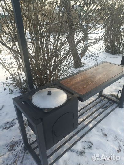 Печь для казана со столом (комплект )