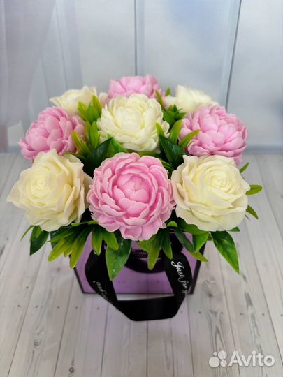 Цветы из мыла ручной работы / Розы и пионы из мыла