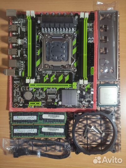 Материнская плата LGA 2011 x79 + 2650v2 + 32Gb