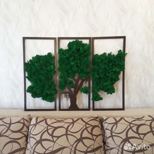 Картина со стабилизированным мхом 