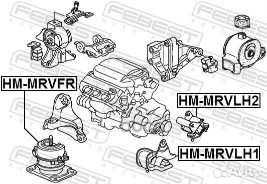 Подушка двигателя перед лев Febest 1863