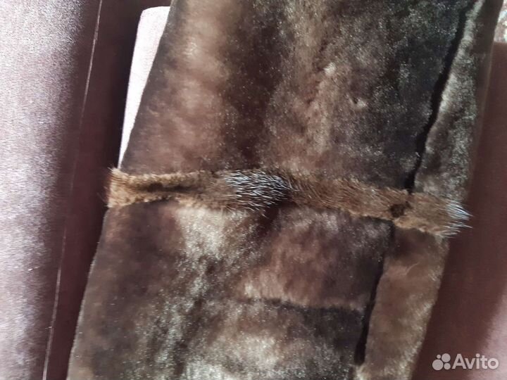 Шуба мутоновая с капюшоном