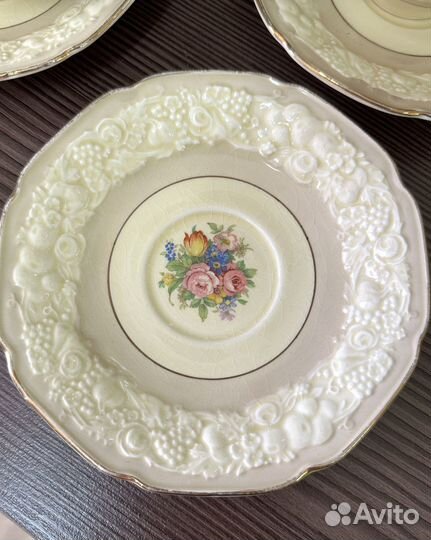 Антикварные чайные пары Crown Ducal