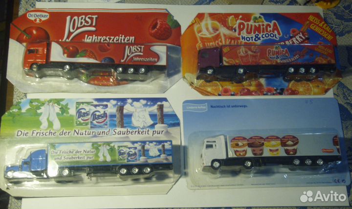 Машинки тягачи рекламные, Германия, новые