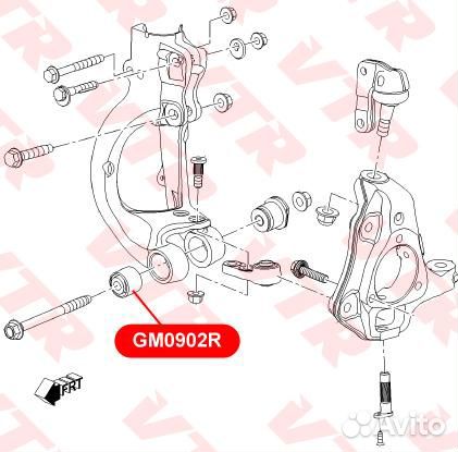 Сайлентблок поворотного кулака передней подвески