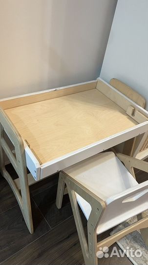 Детский рустущий стол и стул